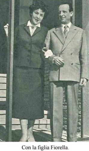 Con La figlia Fiorella nel 1955