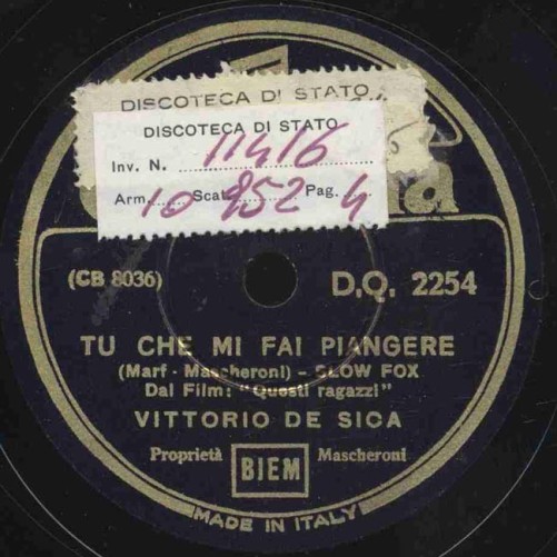 Tu che mi fai piangere